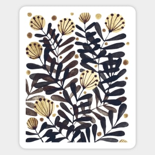 Flowers and foliage - neutral palette Magnet